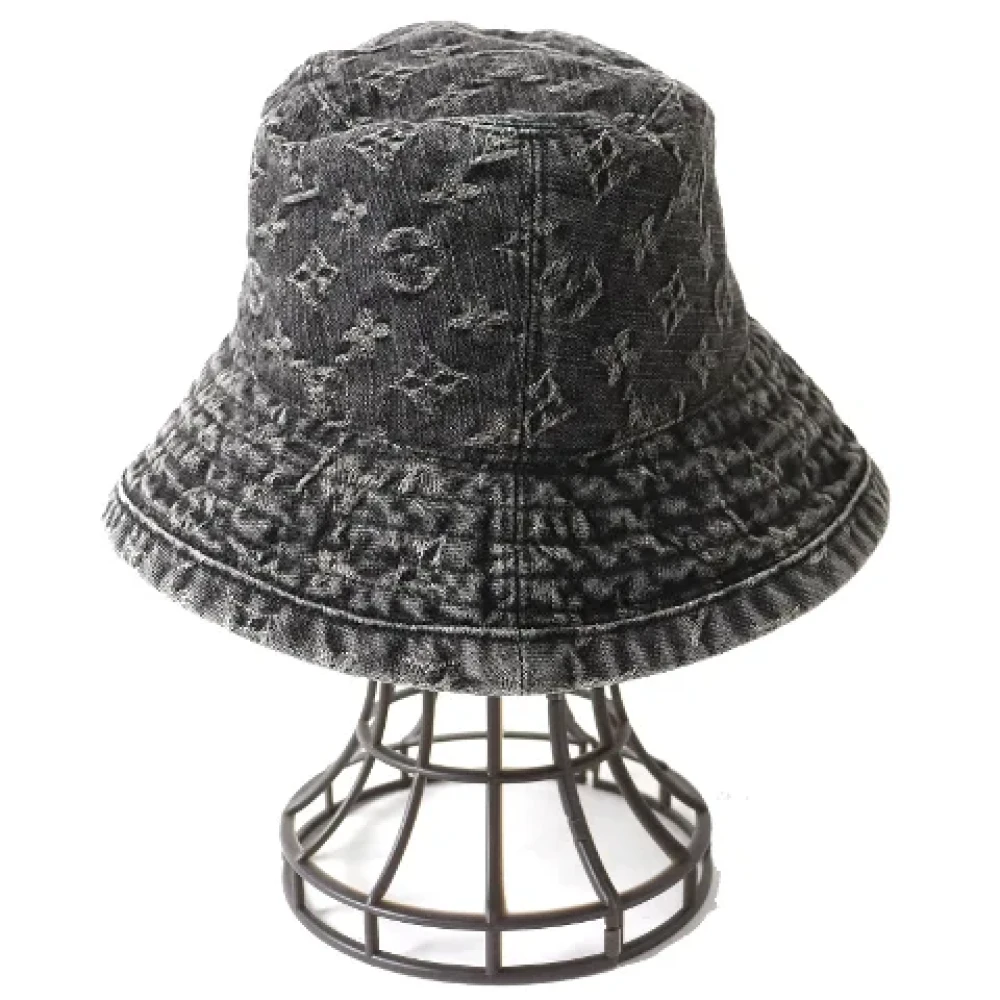 Louis Vuitton Vintage Pre-owned Cotton hats Black Dames