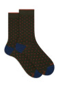 chaussettes-courtes-en-coton-vert-a-pois-pour-femmes