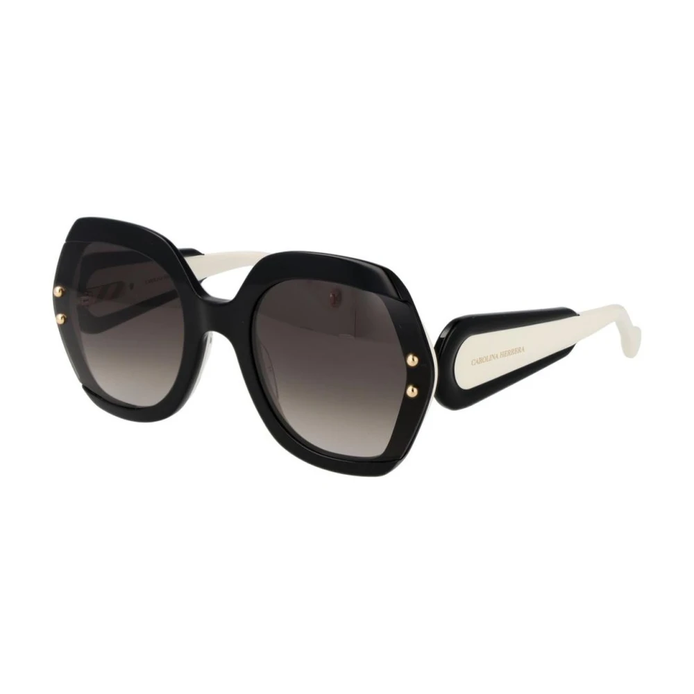 Carolina Herrera Women's Black Acetate Sunglasses With Uv Protection