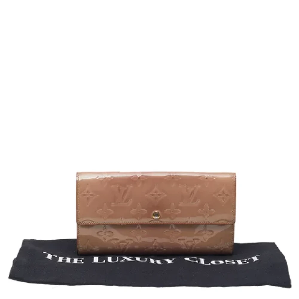 Louis Vuitton Vintage Pre-owned Leather wallets Beige Dames