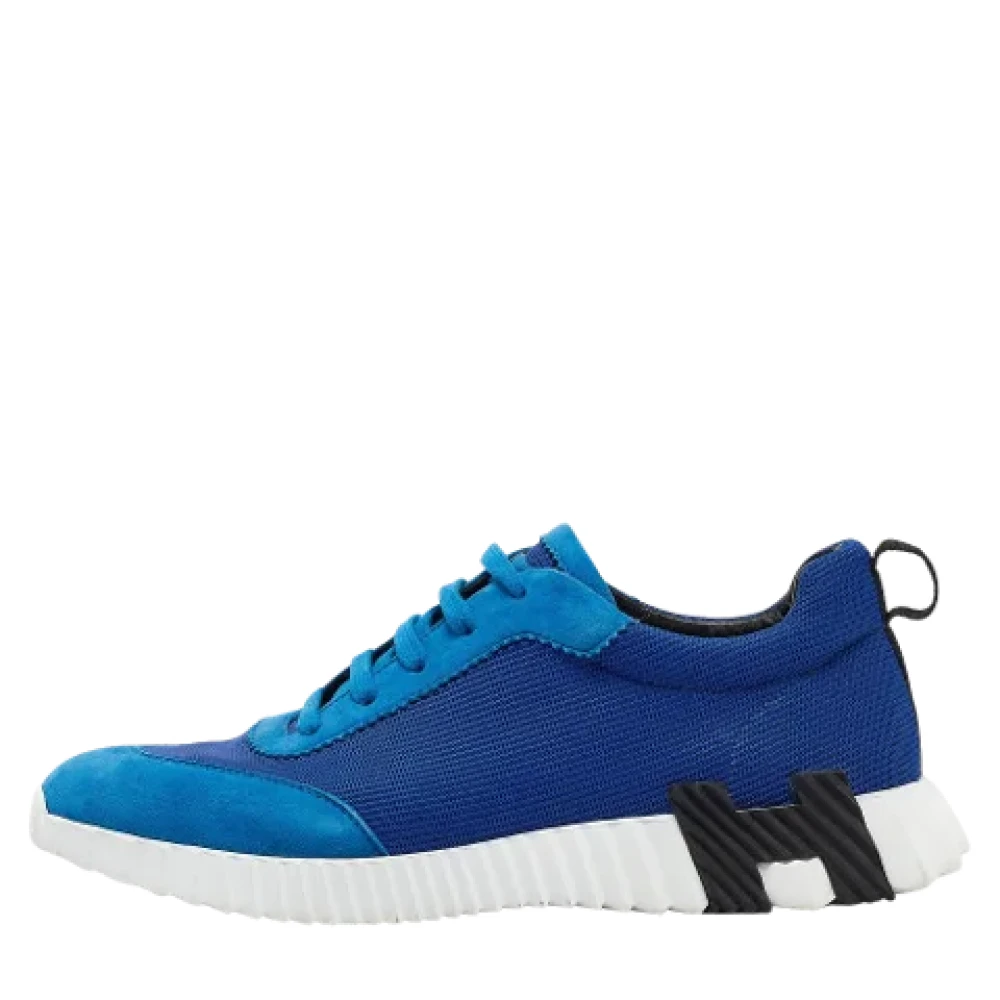 Hermès Vintage Pre-owned Mesh sneakers Blue, Herr