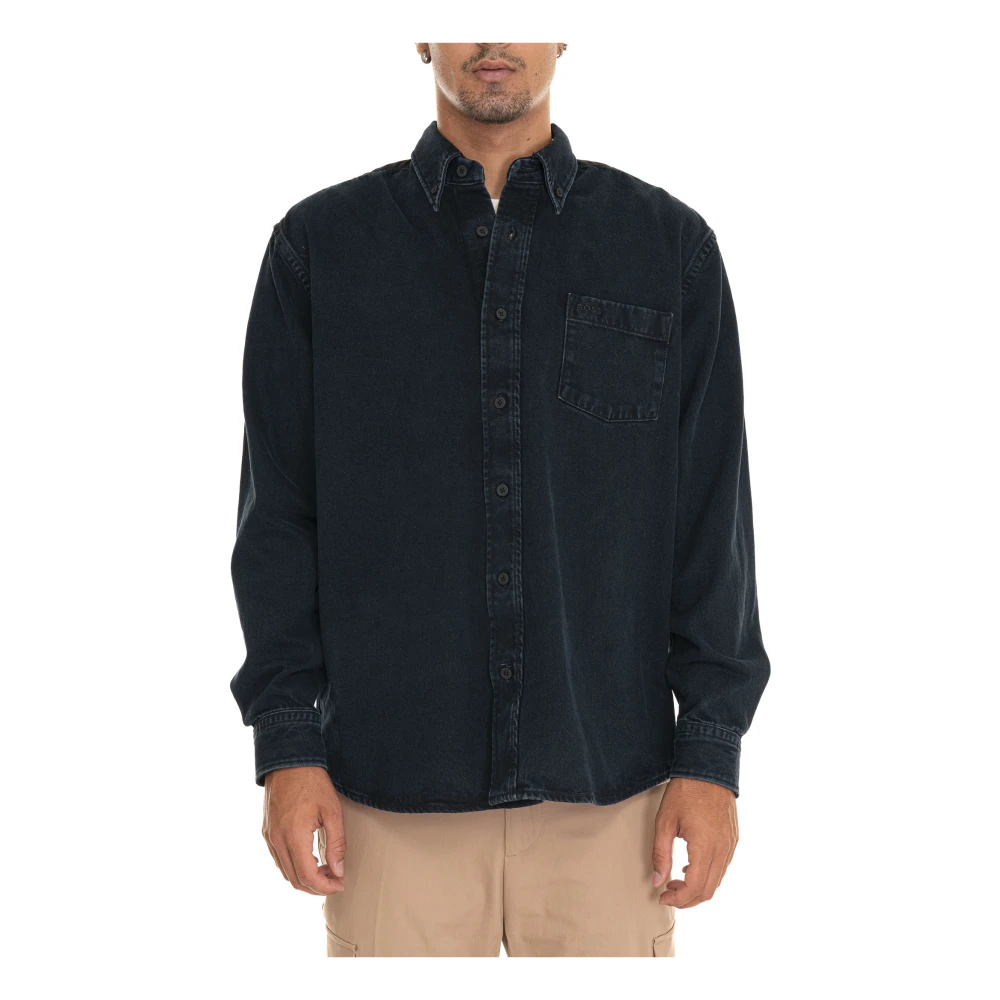 Boss Overhemd met Lange Mouwen Blue Heren