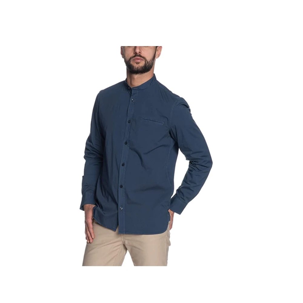 GAS Lange mouwen shirt Blue Heren