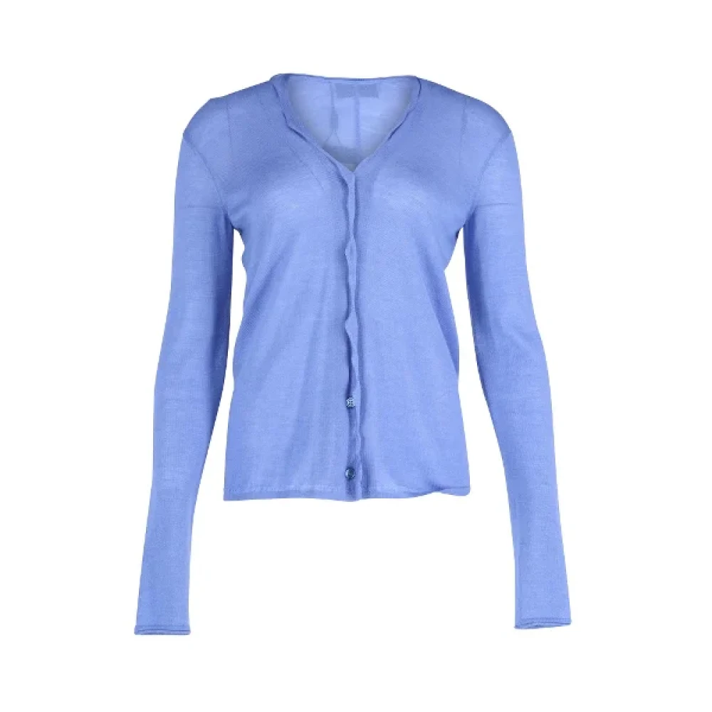 Yves Saint Laurent Vintage Pre-owned Wool tops Blue Dames