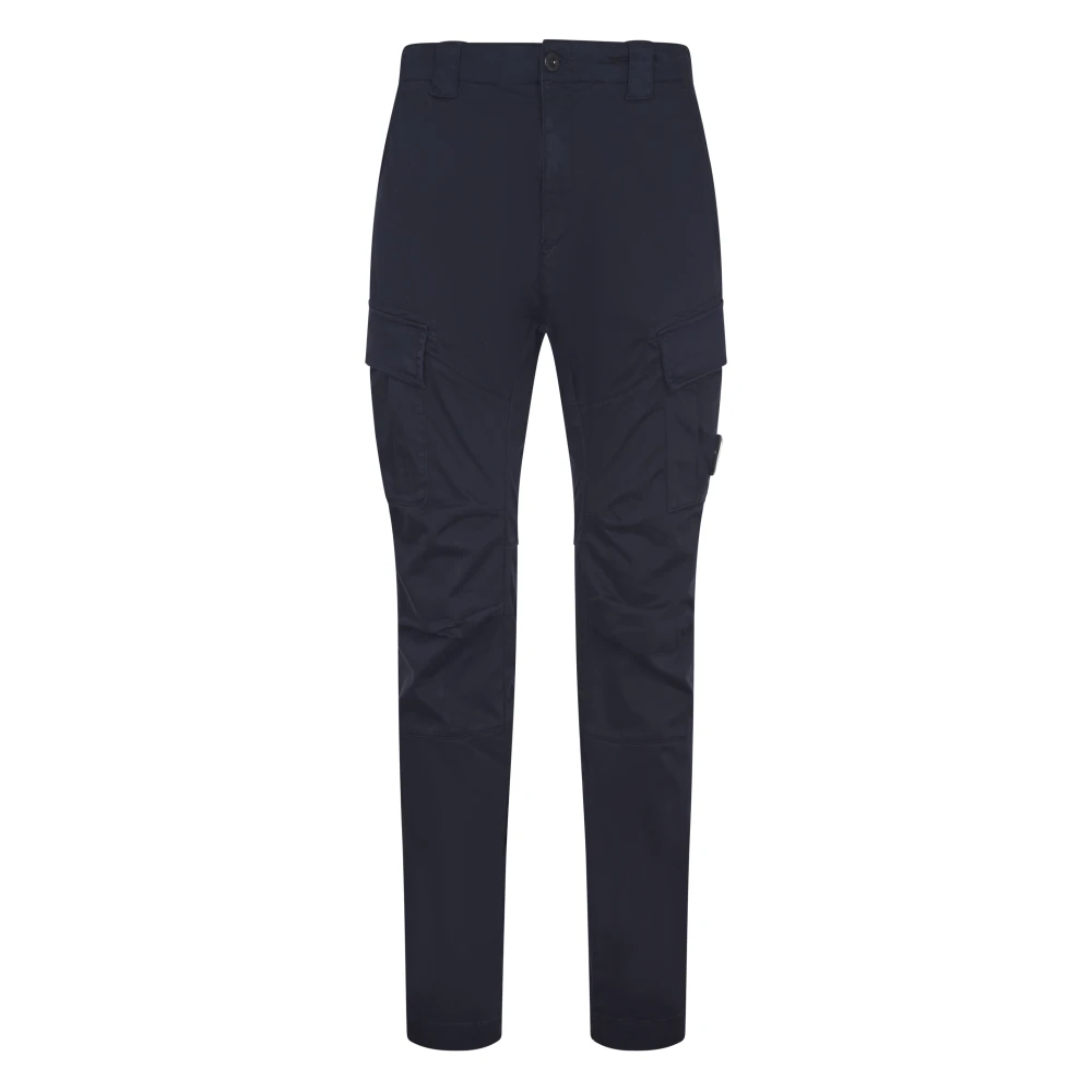 C.P. Company Cargo Lens Pants in Sateen Stretch Black Heren
