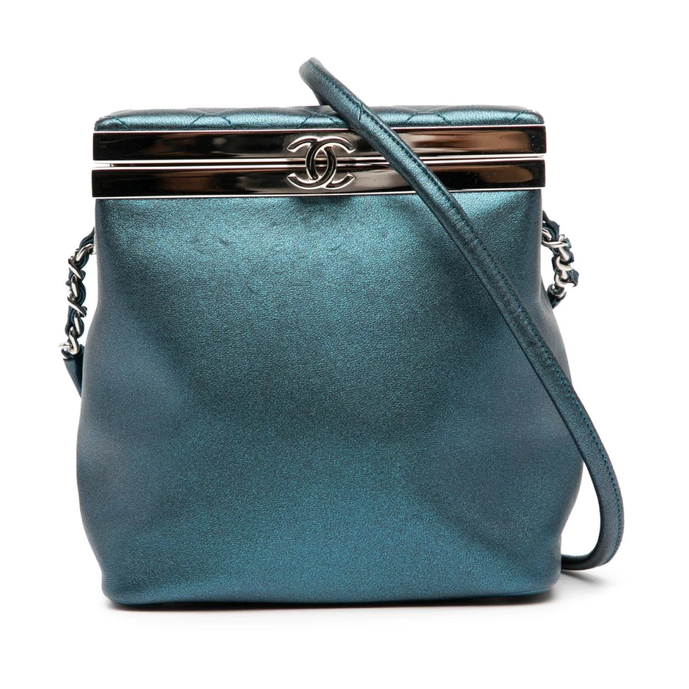 Chanel Vintage Women's Blue Pre-Owned Top Handle Bag