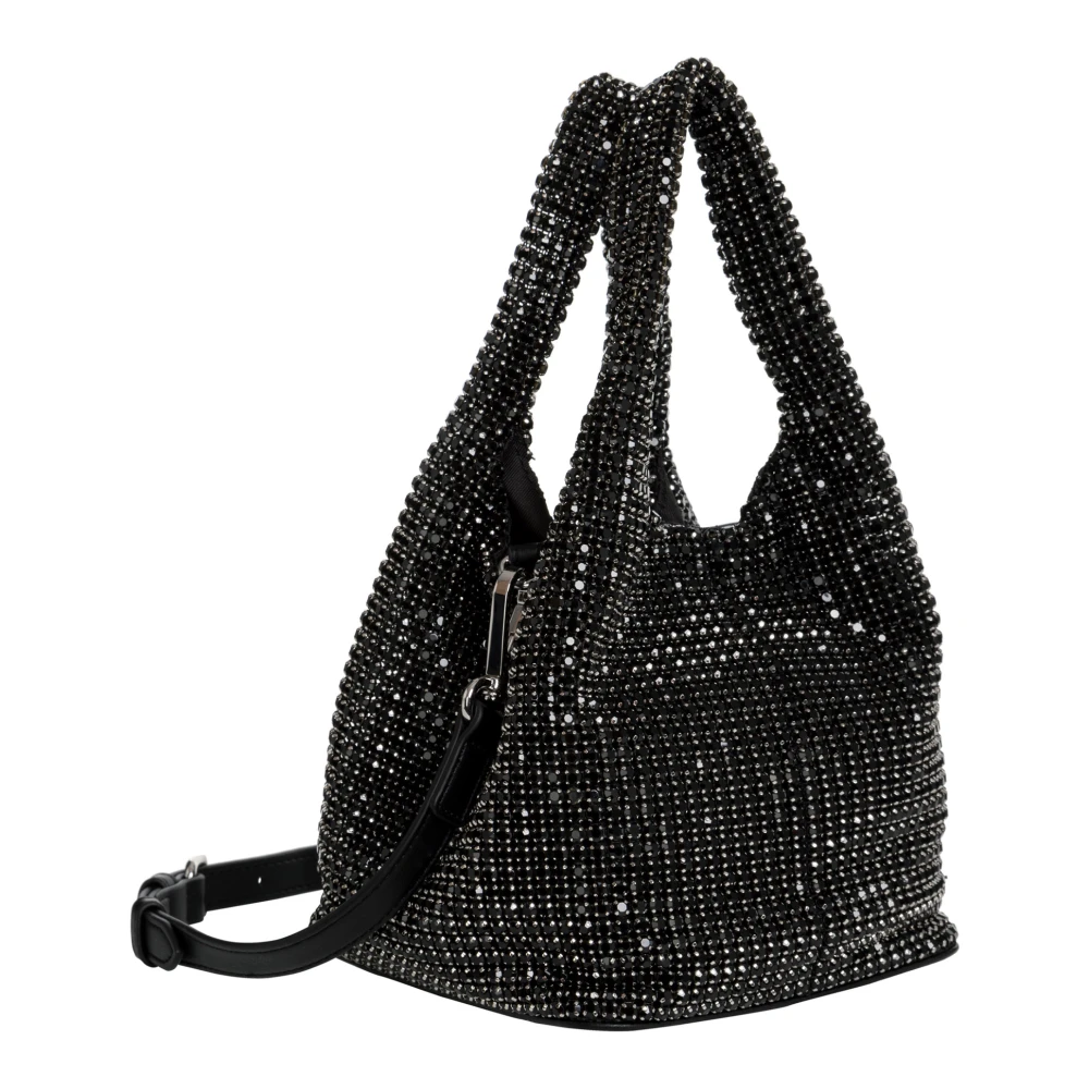Love Moschino Stijlvolle Handtas met Verstelbare Afneembare Band Black Dames