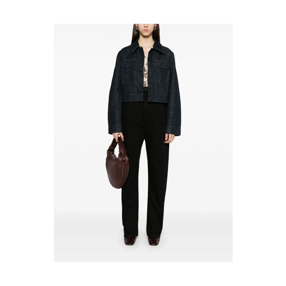 Lemaire Zwarte klassieke vijf-pocket broek Black Dames