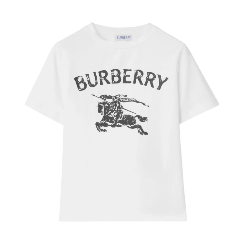 Burberry Boys White Cotton T-Shirt - Kids Short Sleeve T-Shirts - 14 Y - Kids