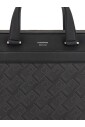 embossed-logo-black-leather-handbag