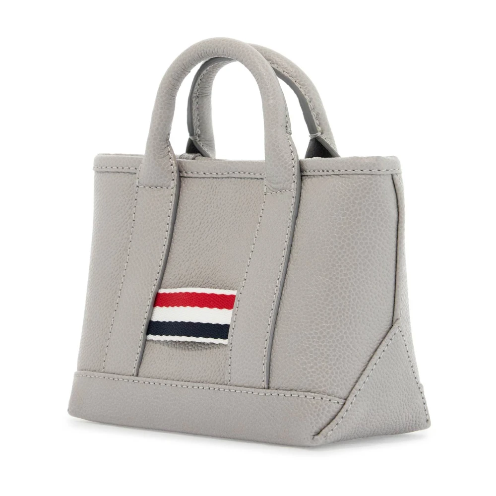 Thom Browne Grijze Leren Micro Gereedschapstas Gray Dames
