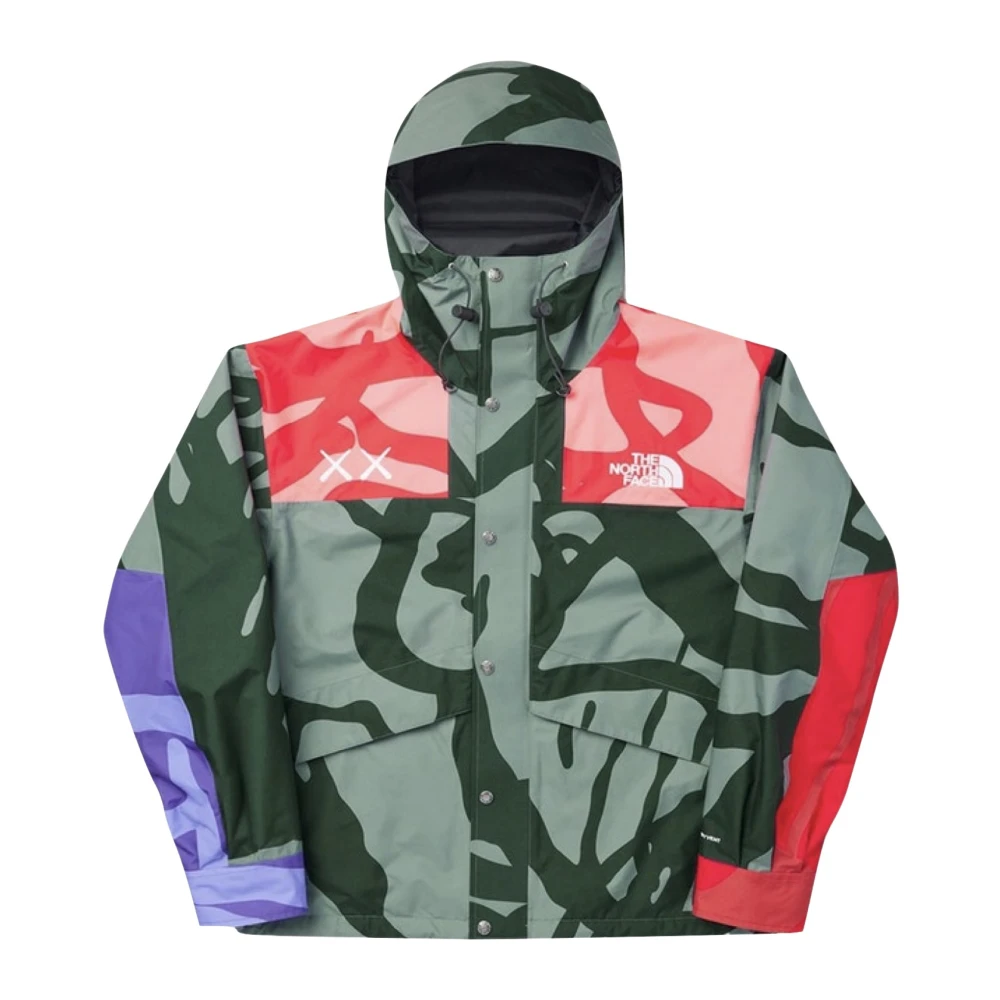 Kaws Bergparka Jas Limited Edition Groen Rood Multicolor Heren