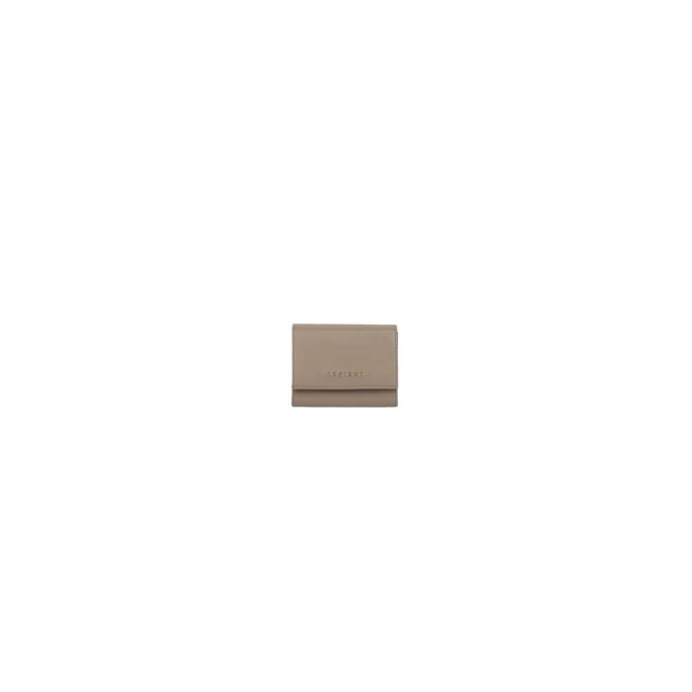 Orciani Kleine leren envelop portemonnee Beige Dames
