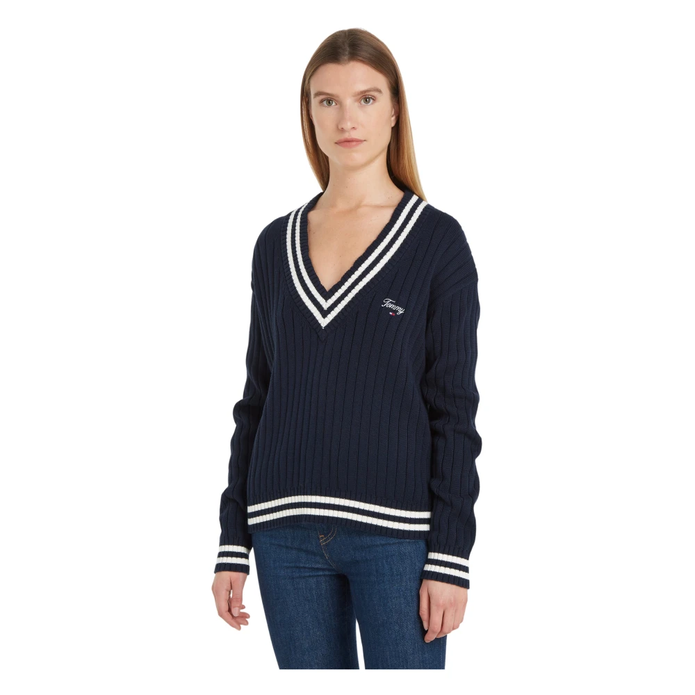 Tommy Jeans DarkNight Pull Sweater Blue Dames