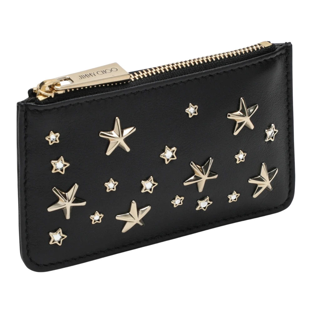 Jimmy Choo Stijlvolle Muntportemonnee Black Dames