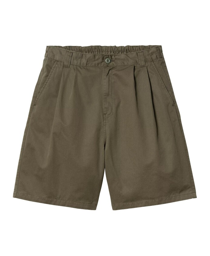 shorts-en-coton-vert-militaire-coupe-large