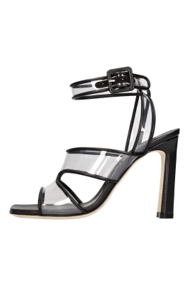 Leather and Plexi Sandals