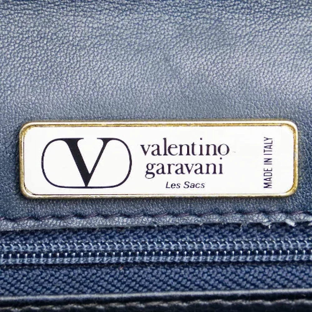 Valentino Vintage Pre-owned Leather shoulder-bags Blue Dames