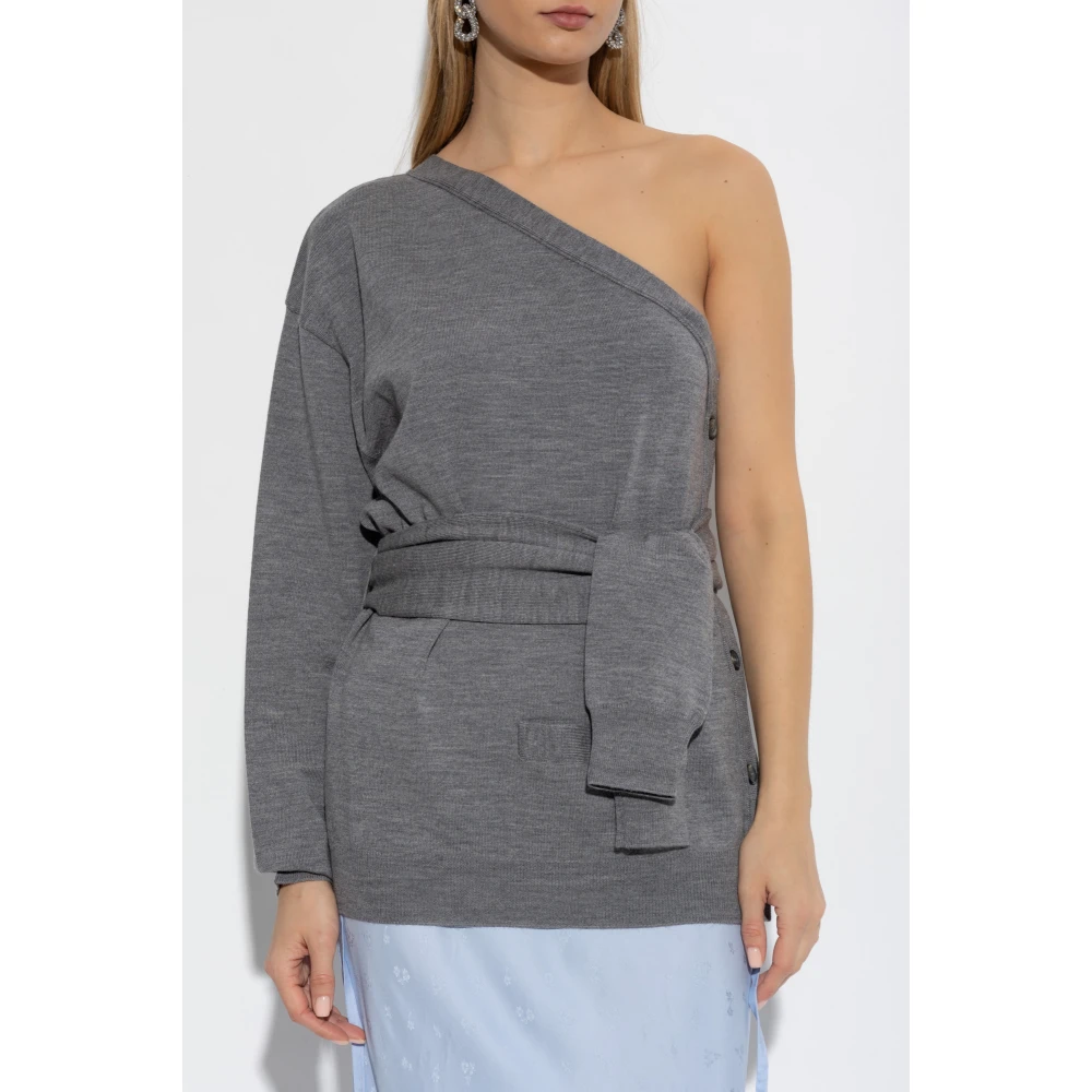 Moschino Wollen Top Gray Dames