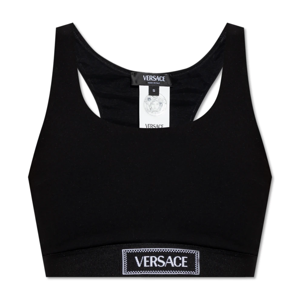 Versace Crop Top Black Dames