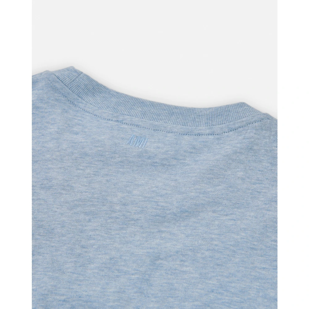 Ami Paris Blauw Logo T-Shirt Blue Heren