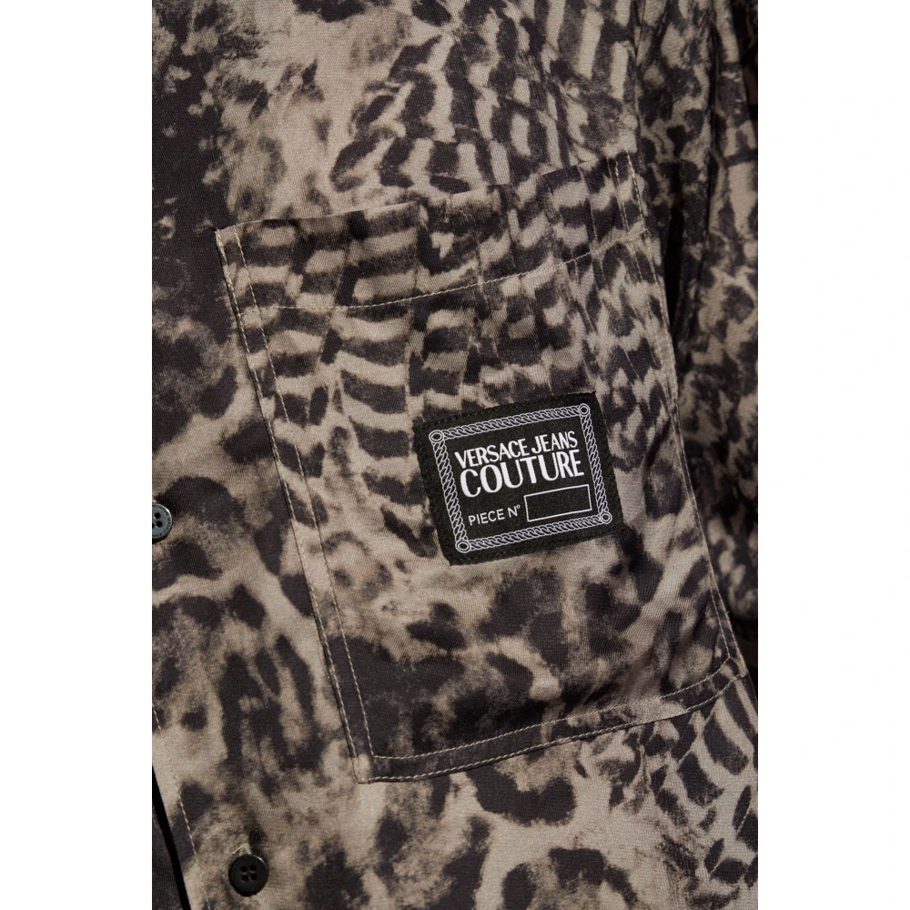 Versace Jeans Couture Shirt met korte mouwen Black Heren