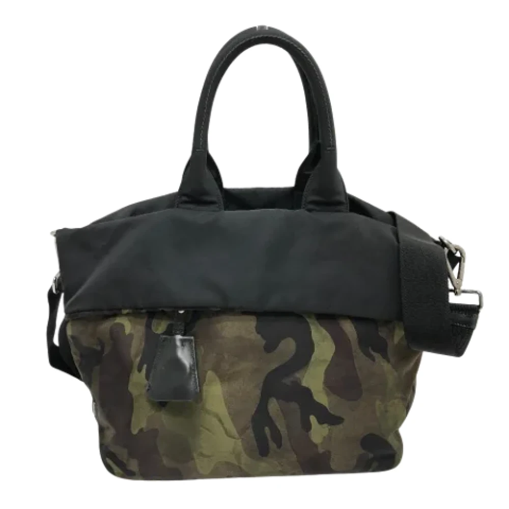 Prada Vintage Pre-owned Nylon prada-bags Gray Dames