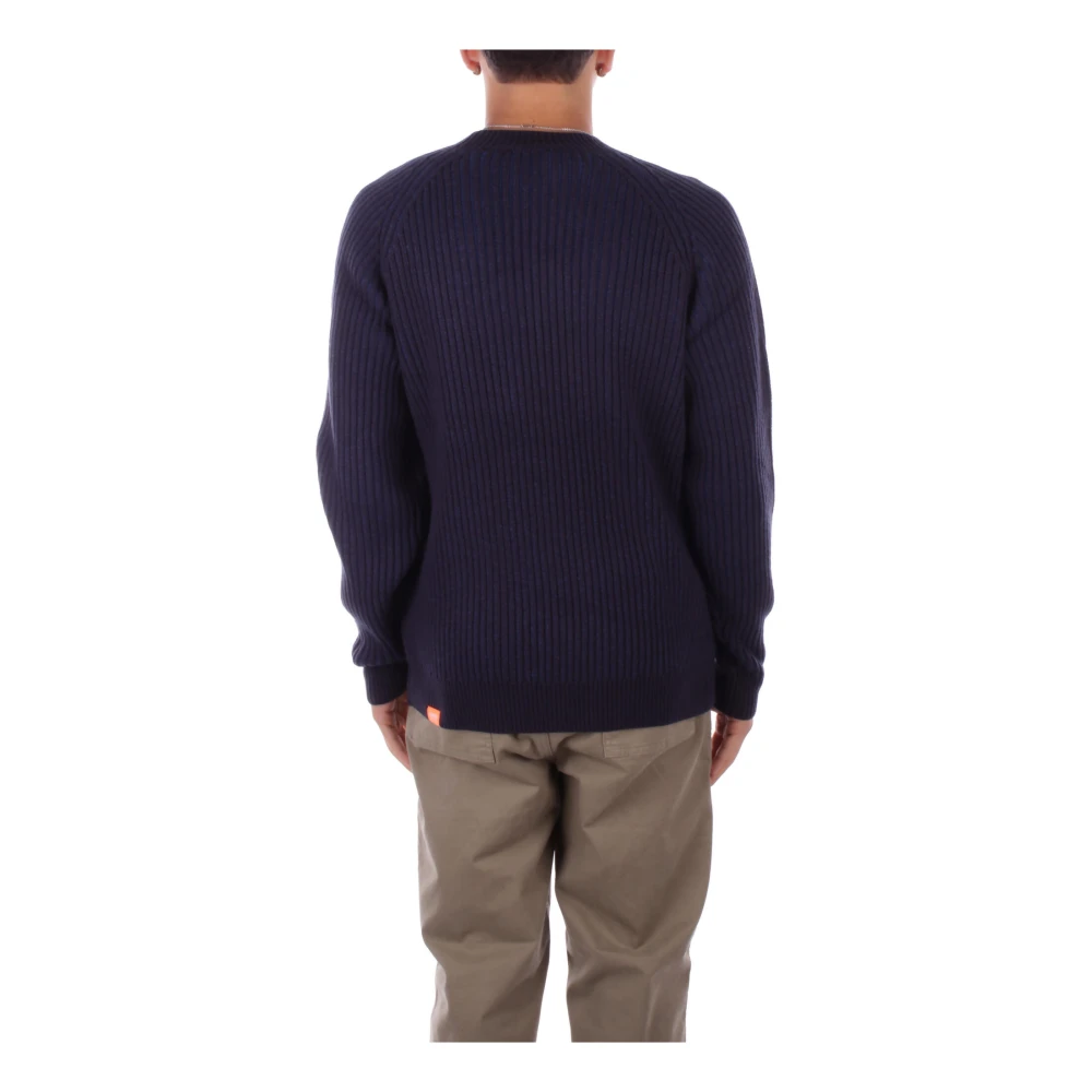 Suns Logo Sweaters Regular Fit Cotton Blend Blue Heren