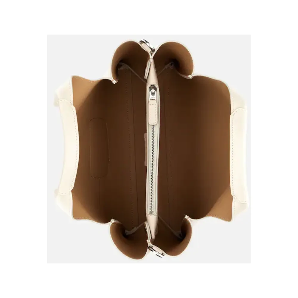 Hogan Gestructureerde leren boodschappentas met H Beige Dames