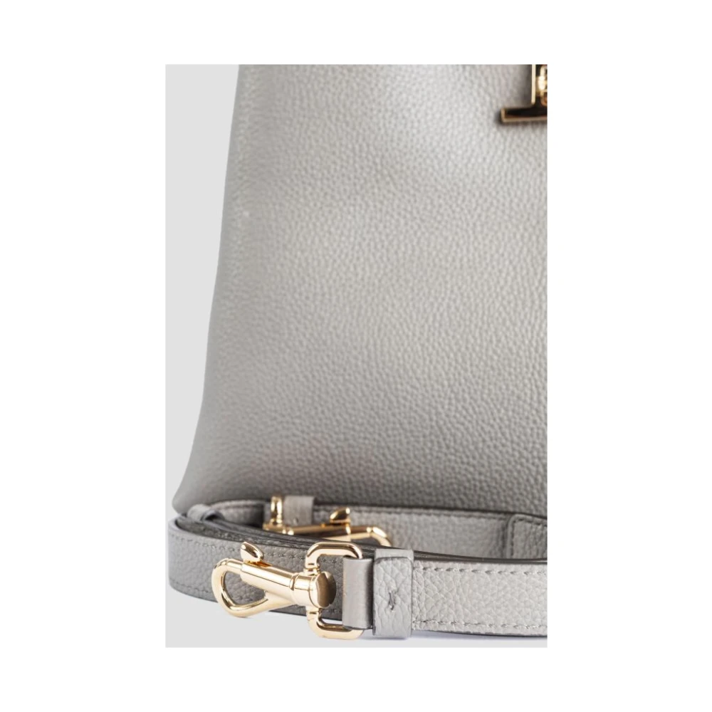 TOD'S Grijze Leren Schoudertas Gray Dames