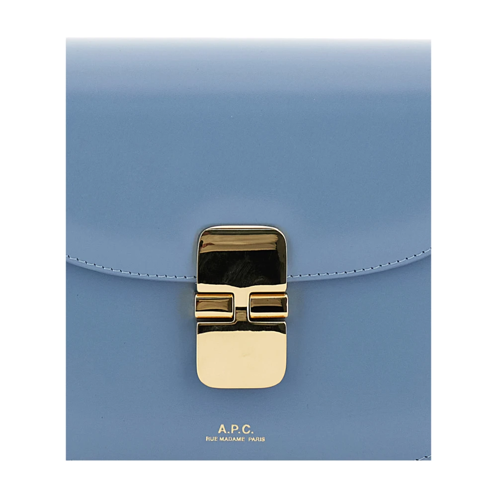 A.p.c. Grace Small Blauw Leren Schoudertas Blue Dames