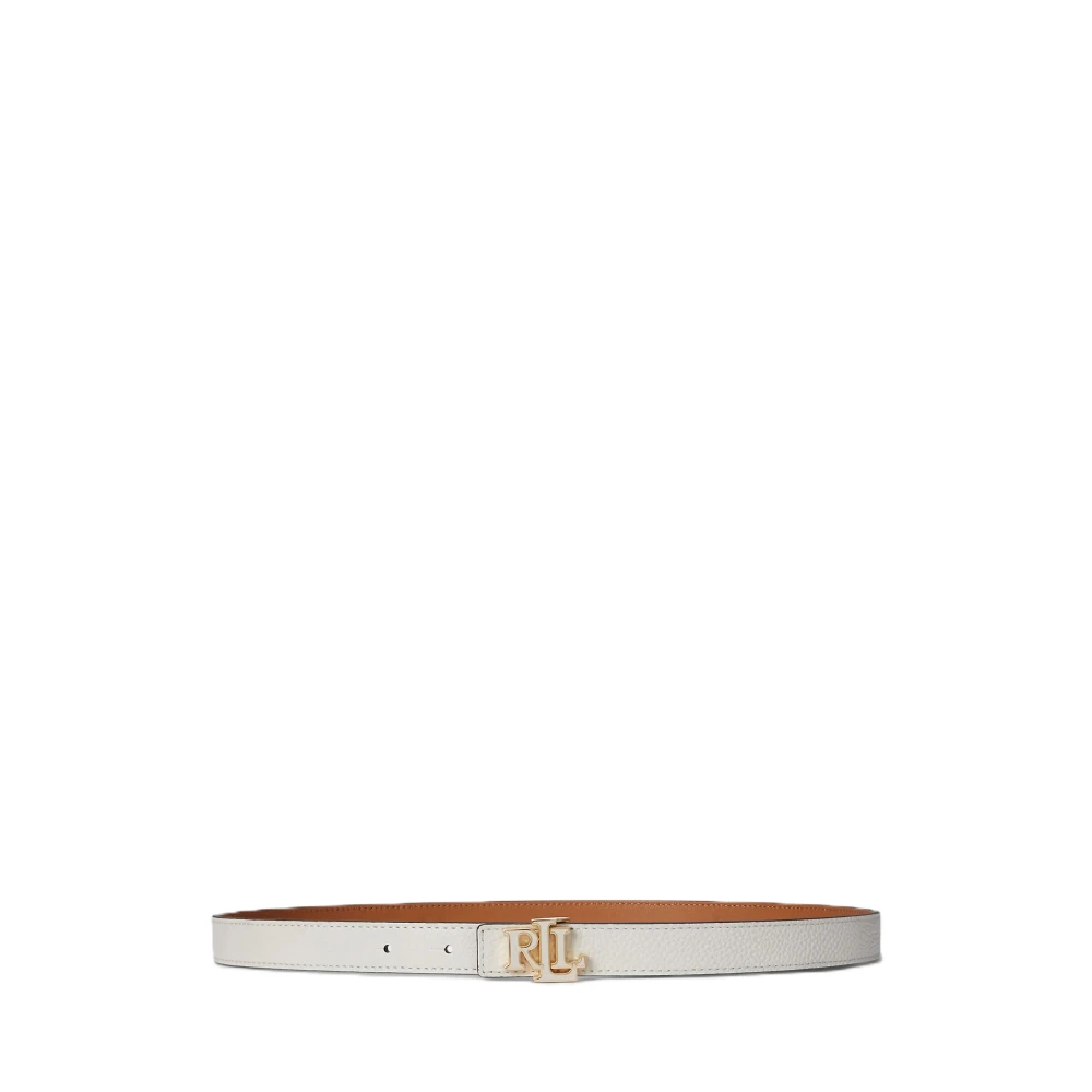 Ralph Lauren Women's Beige Belts, M, Rev Lrl 20-Belt-Skinny-Fl