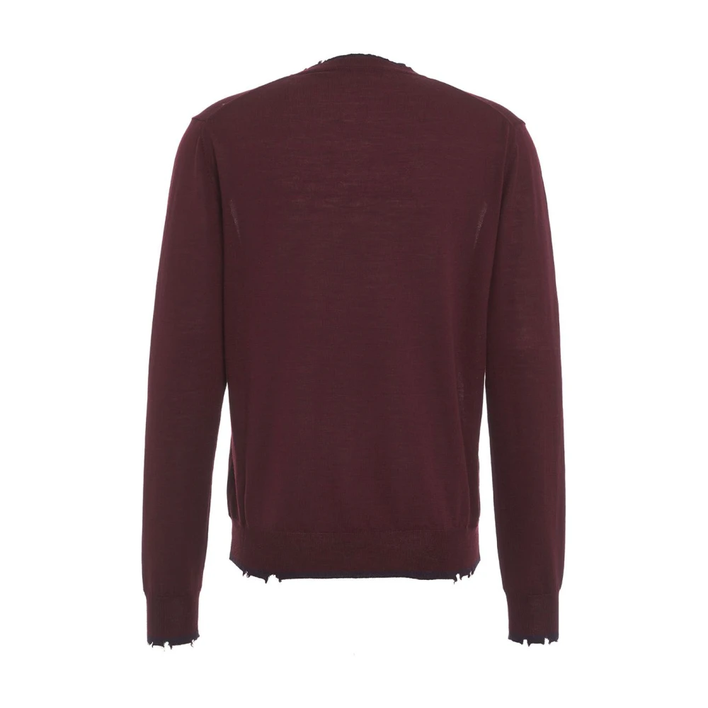 Mauro Grifoni Rode Gebreide Kleding Aw24 Handwas Brown Heren