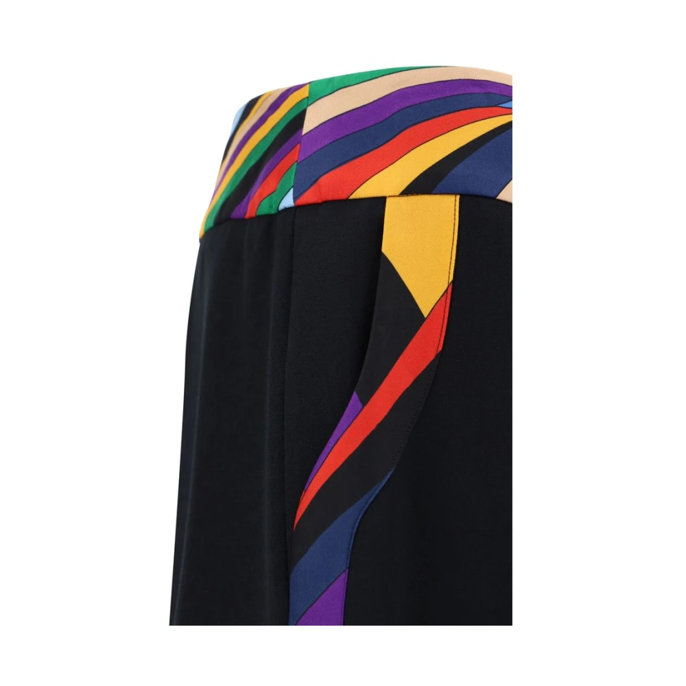 EMILIO PUCCI Wijde Palazzo Broek met Iris Patroon Multicolor Dames
