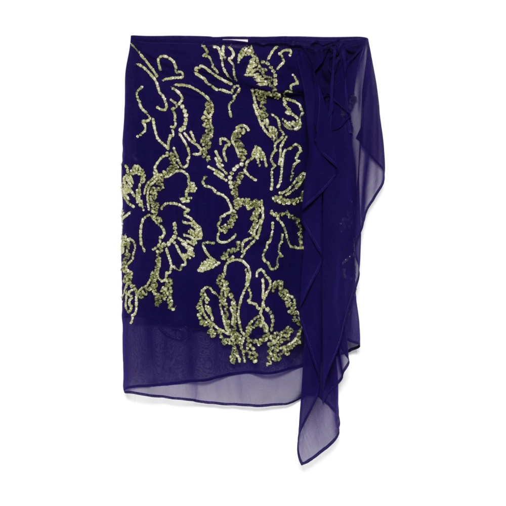 Dries Van Noten Stijlvolle Rokken Collectie Purple Dames