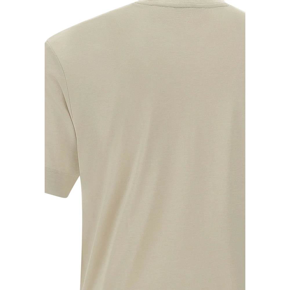 Emporio Armani Maxi Logo Beige T-shirt Beige Heren