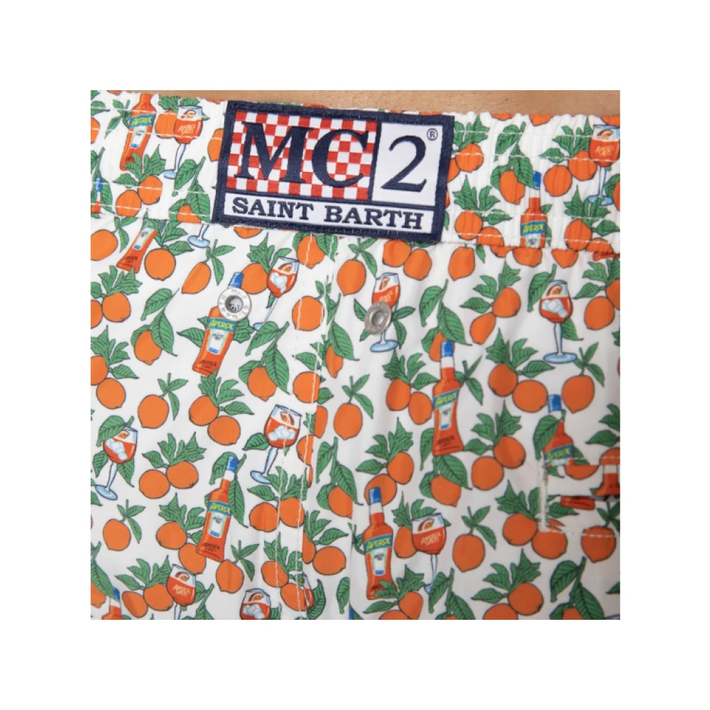 MC2 Saint Barth Witte Aperol Spritz en Sinaasappel Zwembroek Multicolor Heren