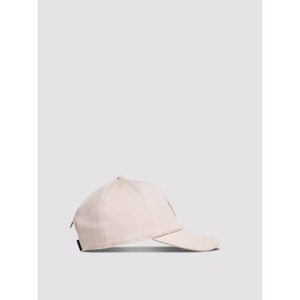 Moncler Roze Geborduurd Logo Katoenen Hoed Pink Dames