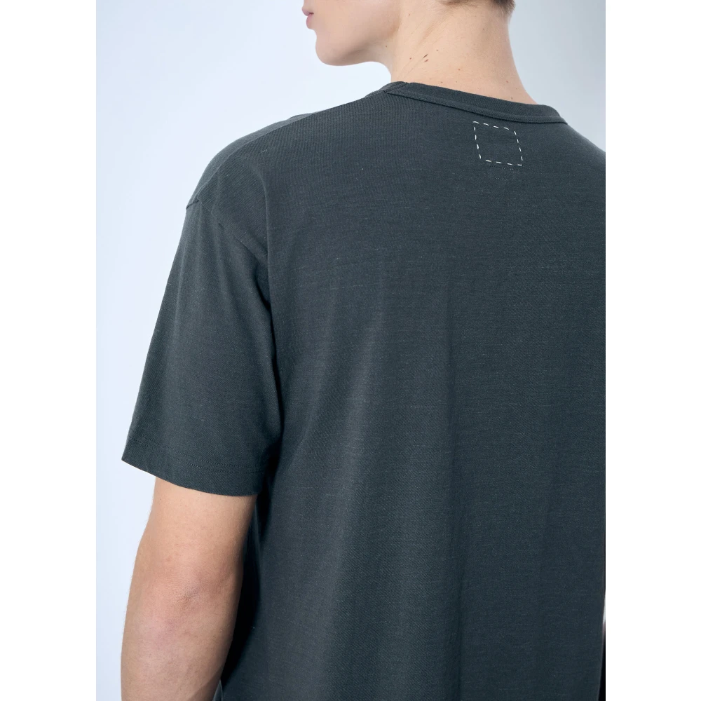 visvim Katoenen Jersey Crewneck T-Shirt met Logo Print Black Heren