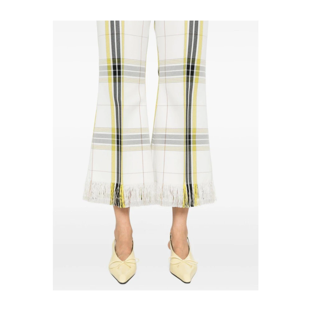Msgm Geruite Broek Multicolor Dames