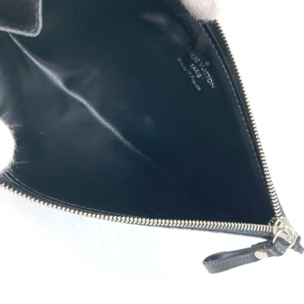 Louis Vuitton Vintage Pre-owned Cotton wallets Black Dames