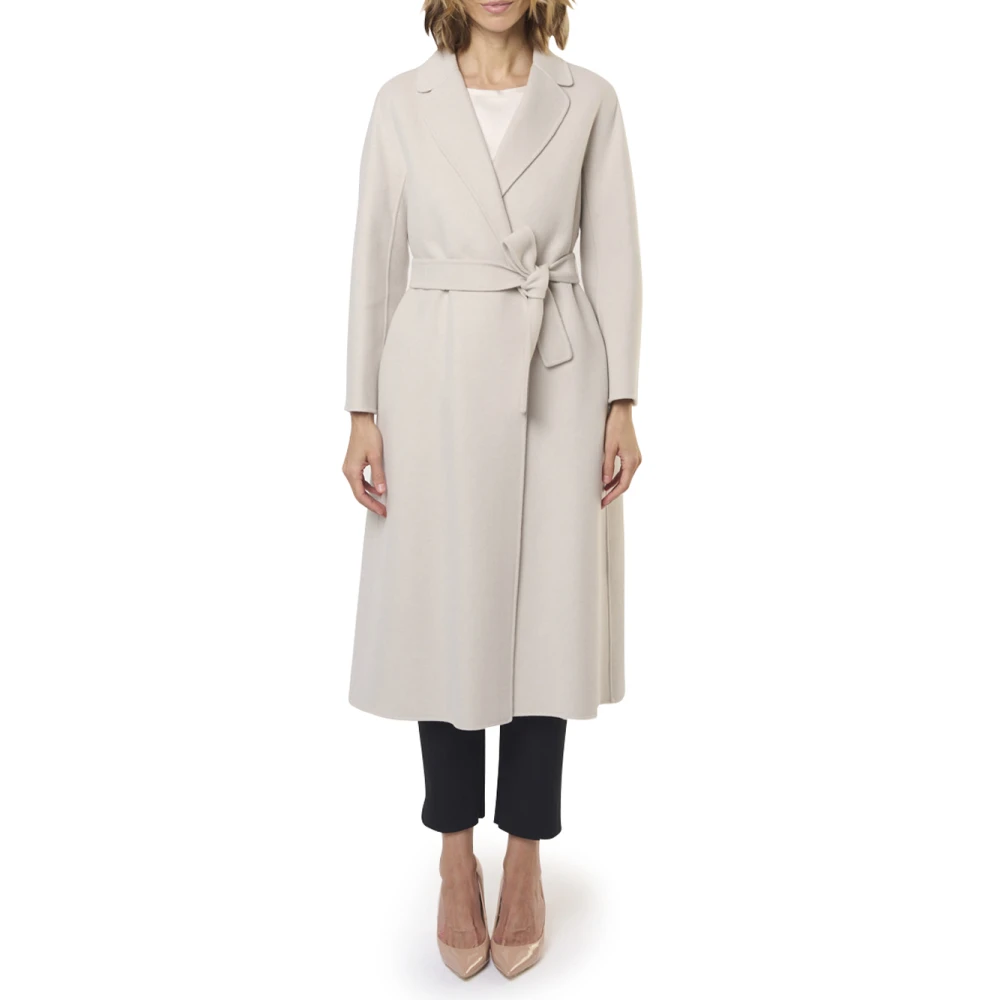 Max Mara Handgemaakte wollen jas grijs parel Gray Dames