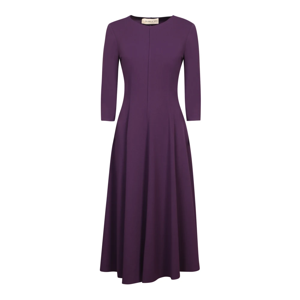 Blanca Vita Paarse Elegante Jurk Aw24 Purple Dames