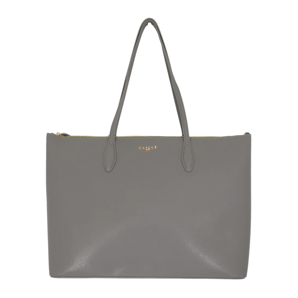 Gaëlle Paris Maxi Shopper in Faux Saffiano Leer Gray Dames