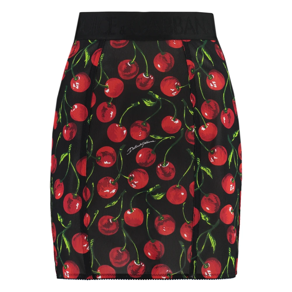 Dolce & Gabbana Cherry Print Mini Rok Multicolor Dames