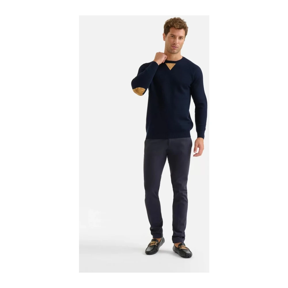 Alviero Martini 1a Classe Blauwe Geo Classic Sweater Blue Heren