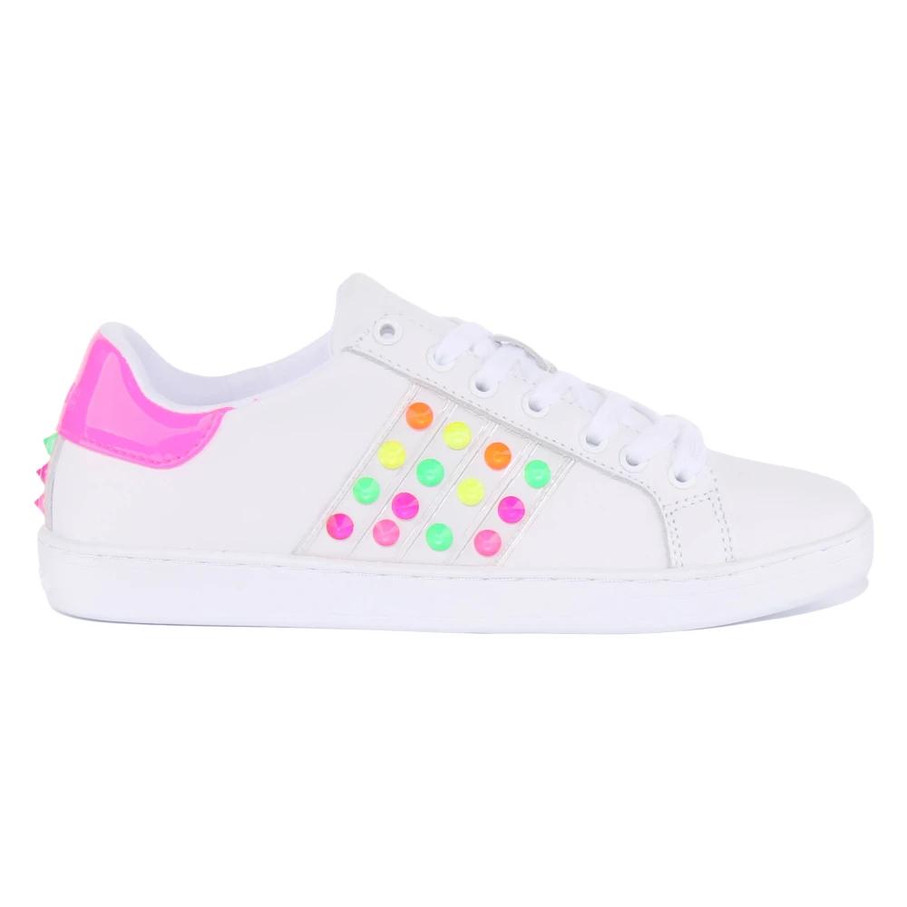Guess Women's White Studded Pink Trainers - Sneakers - 6 Uk - Shoes