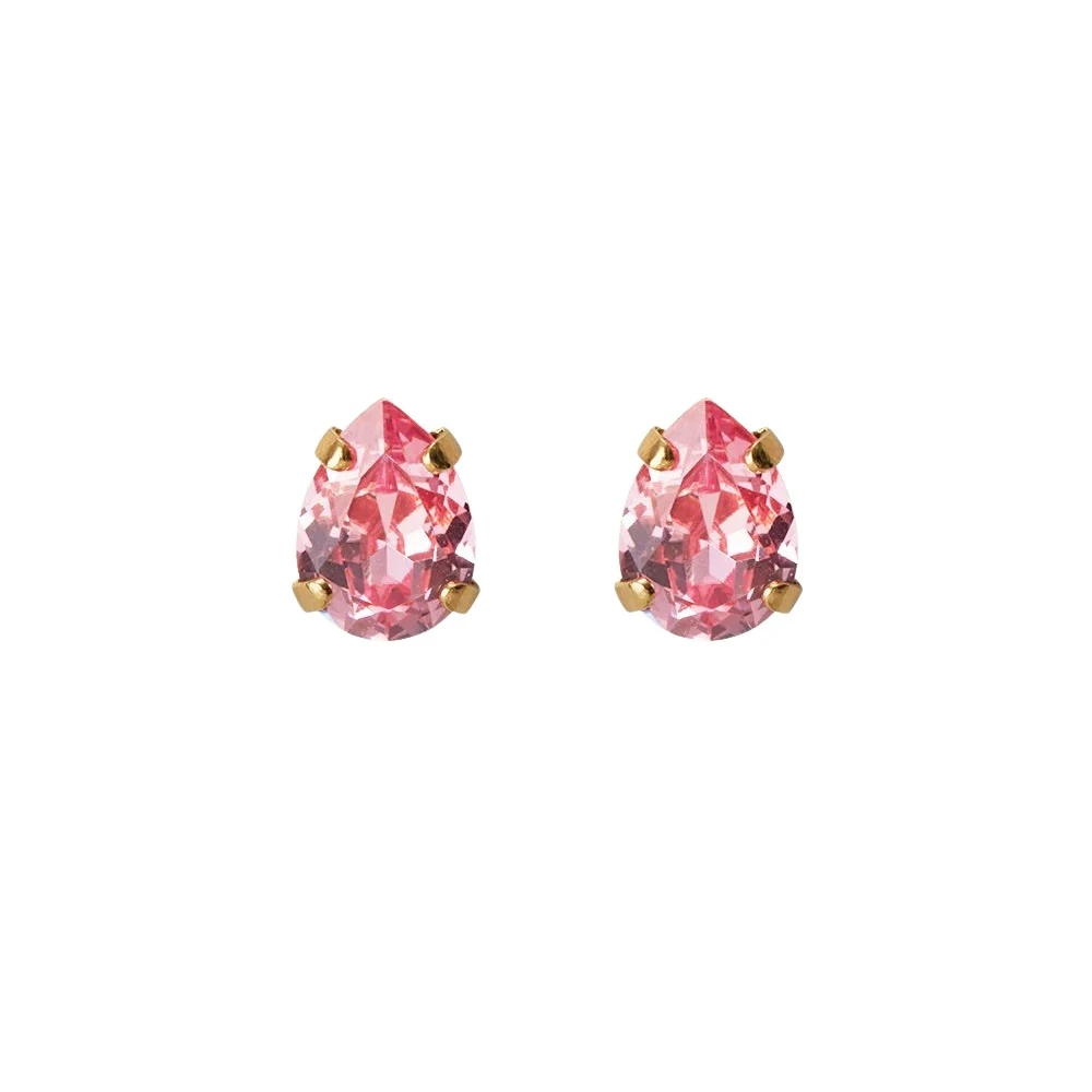 Light Rose Caroline Svedbom Superpetite Drop Earrings Gold