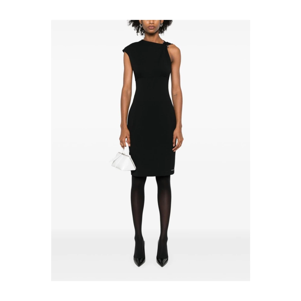 Calvin Klein Zwarte Jurk Aw24 Black Dames
