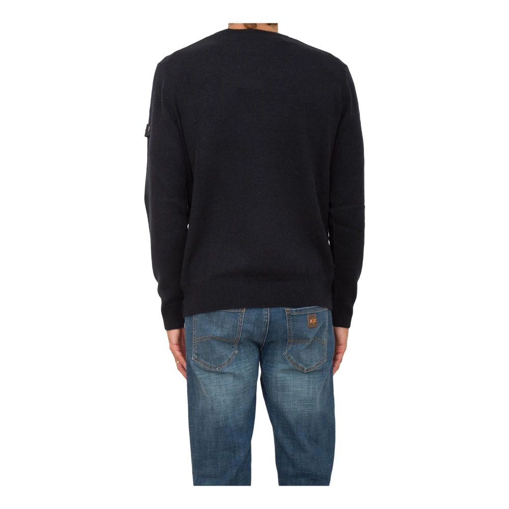 Peuterey Blauwe Gebreide Trui Blue Heren
